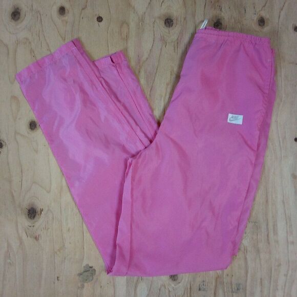 Vintage 80s Nike Wind Pants Joggers Trainers Pink - Picture 1 of 8